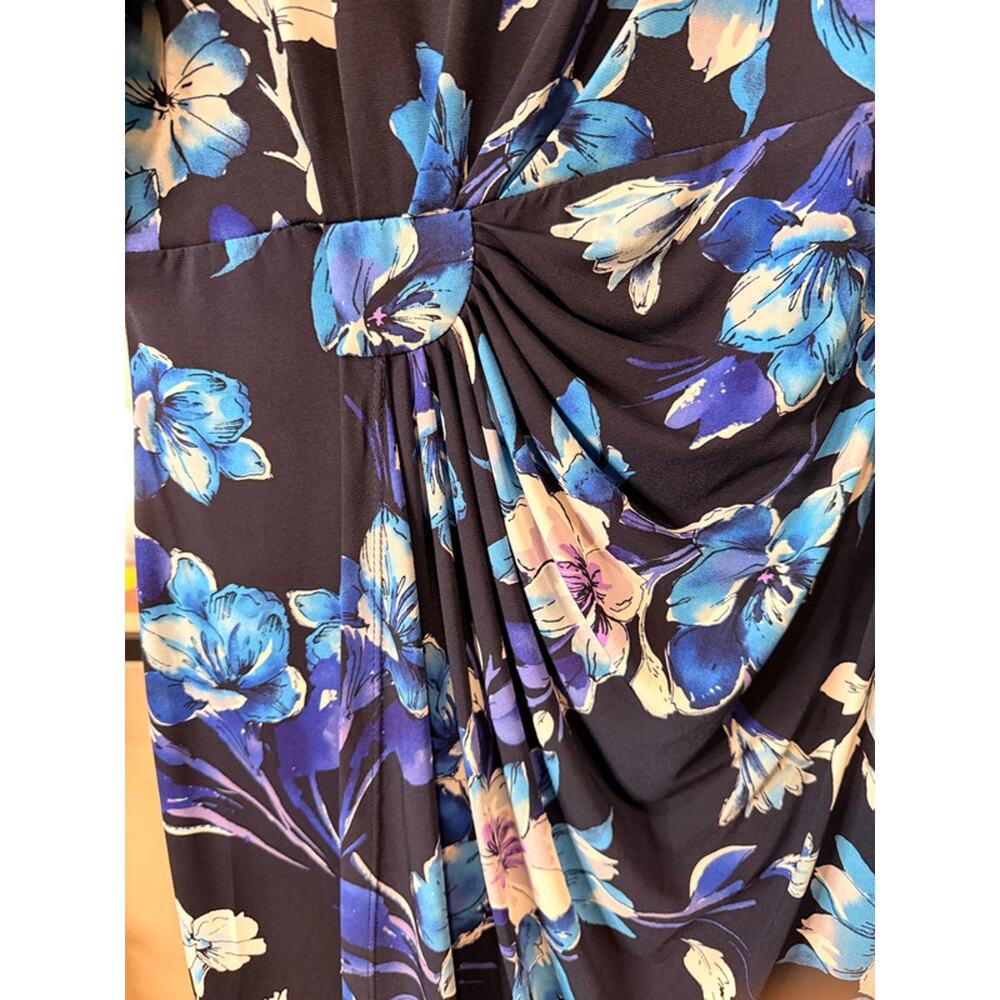 Connected apparel NWT blue floral dress 18 2728 - Picture 5 of 7